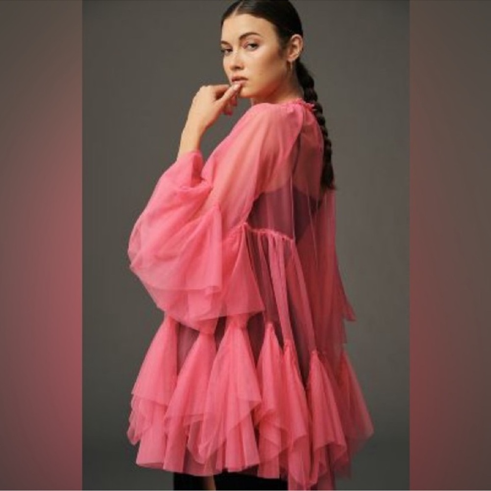 Anthropologie Pink Layered Dress